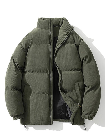 Herren Winterjacke Wattiert Pufferjacke Warm Cord - BerlinGlamour