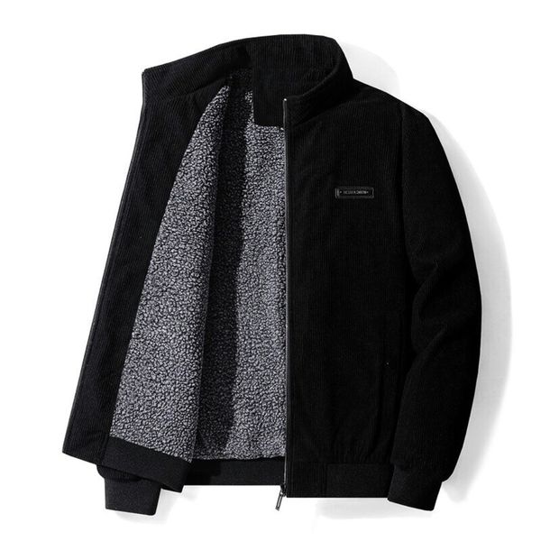 Herren Winterjacke Fleece Sherpa Cord Steppjacke - BerlinGlamour