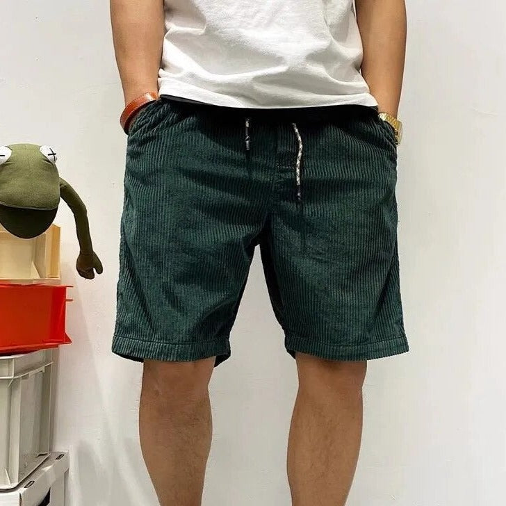 Herren Cordshorts Sommer Bequem Kordelzug - BerlinGlamour