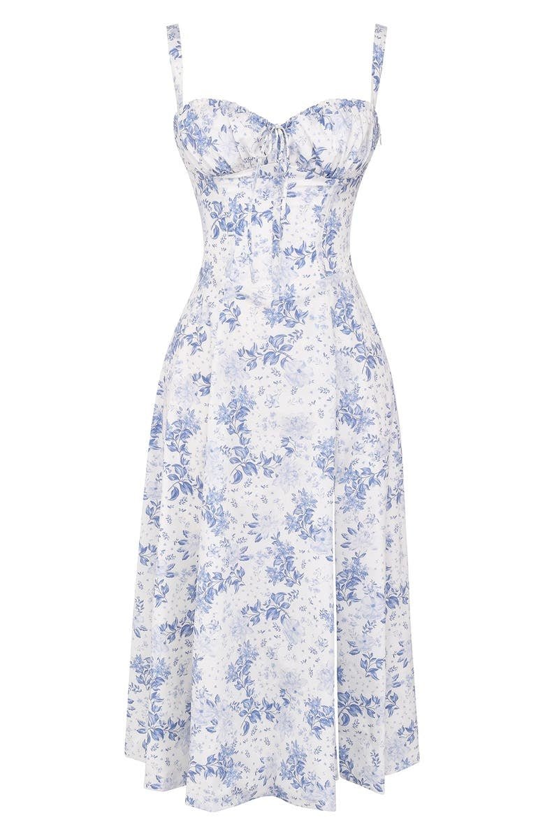 Midikleid Damen Korsett Kleid mit fließendem Rock