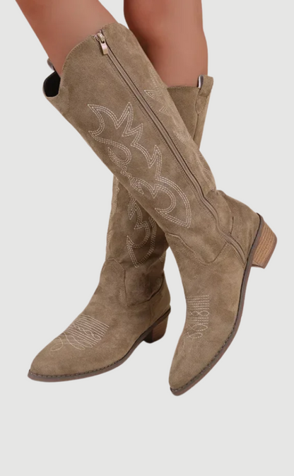 Western Boots Wildleder Stiefel Chic - BerlinGlamour