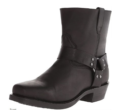 Herren Westernstiefel Reißverschluss Stiefel Leder Schwarz - BerlinGlamour