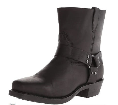 Herren Westernstiefel Reißverschluss Stiefel Leder Schwarz - BerlinGlamour