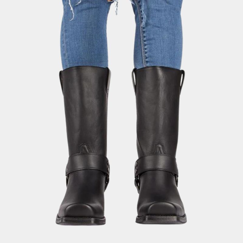 Herren Lederstiefel Western Style Mid Calf Stiefel - BerlinGlamour