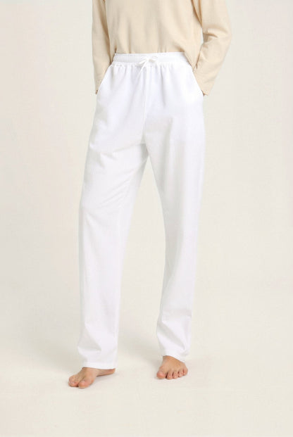 Weite Herrenhose Bequem Weiß Minimalistisch
