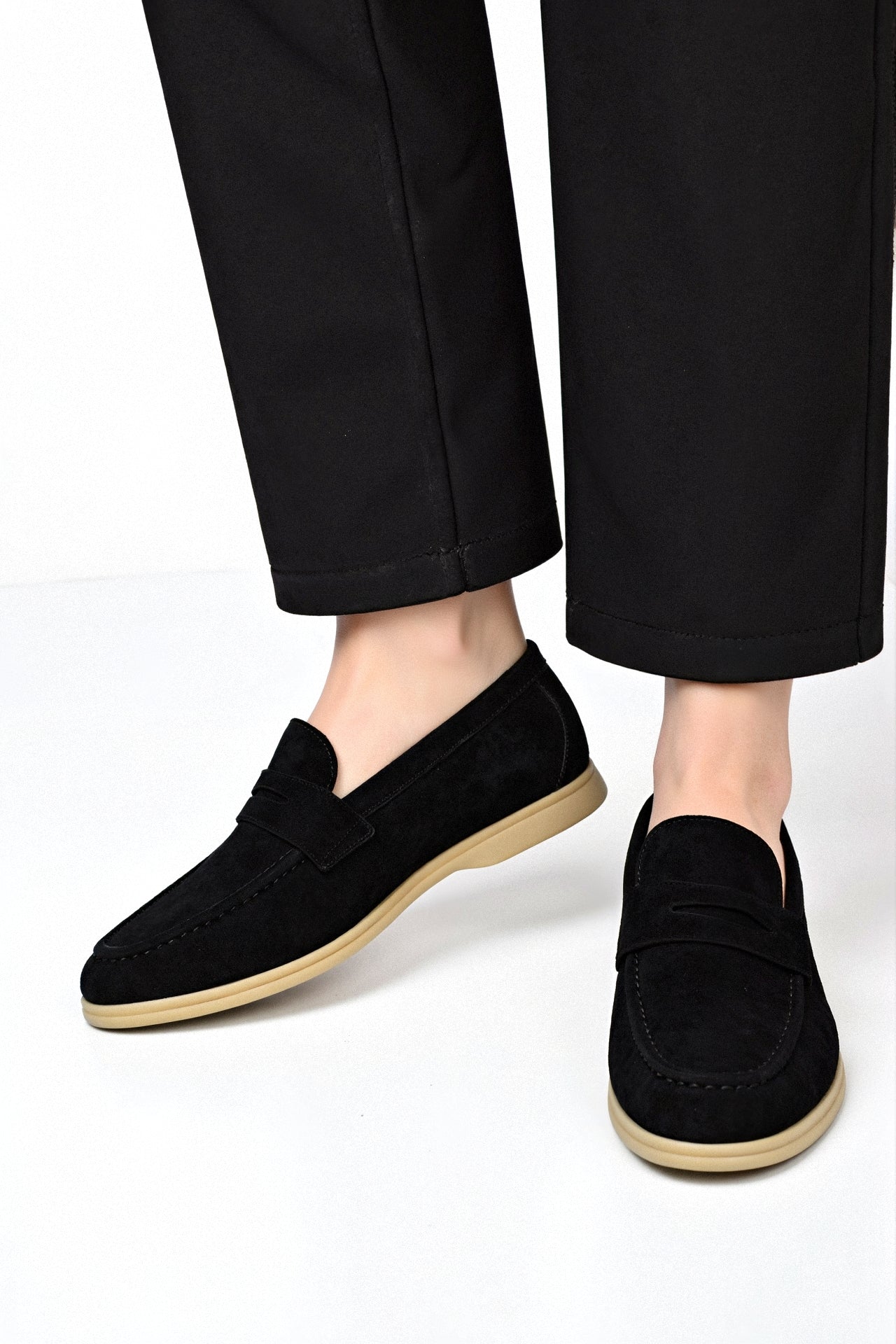 Beige Loafer Schuhe Elegantes Design Komfortabel