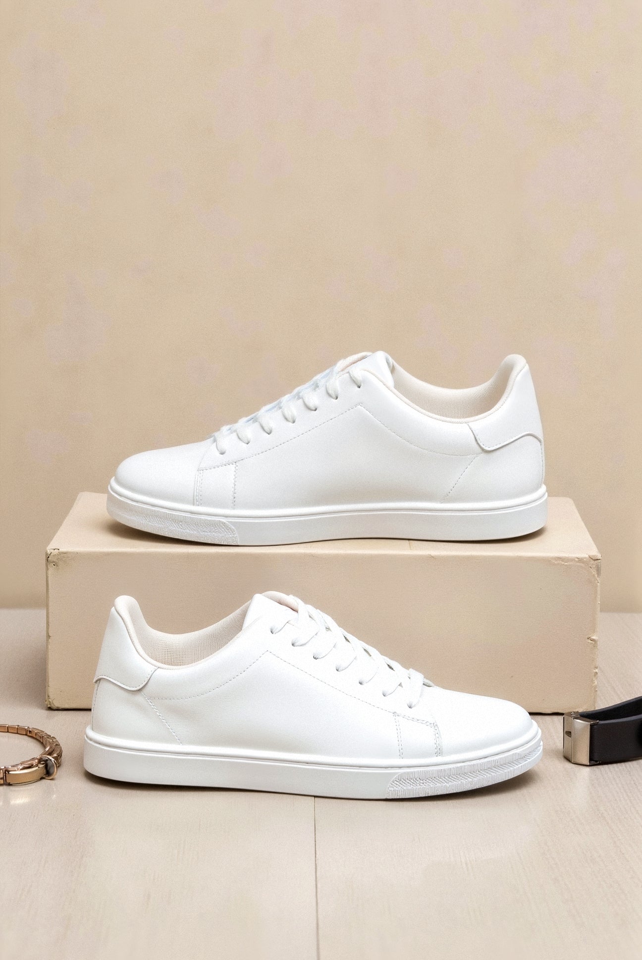 Weiße Sneaker Minimalistisch Elegante Schuhe - BerlinGlamour