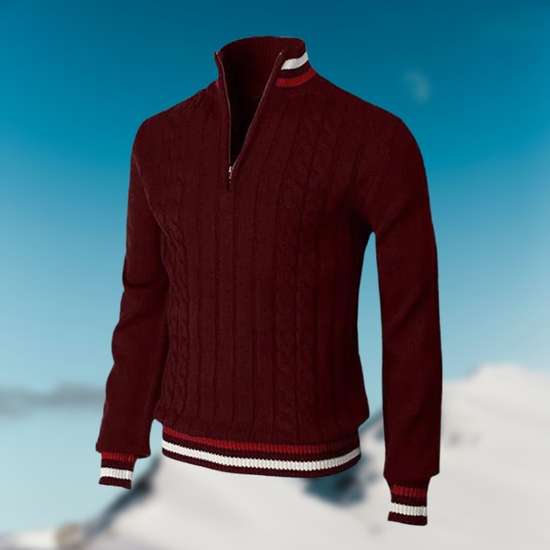 Herren Pullover Eleganter Kragen Schlank Modern