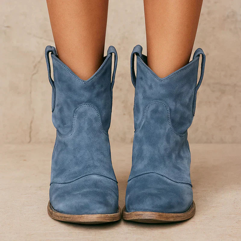 Damen Stiefeletten Western Look Vintage Style
