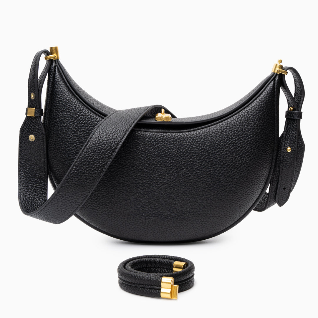 Leder Damenhandtasche Klein Drehverschluss Echtleder