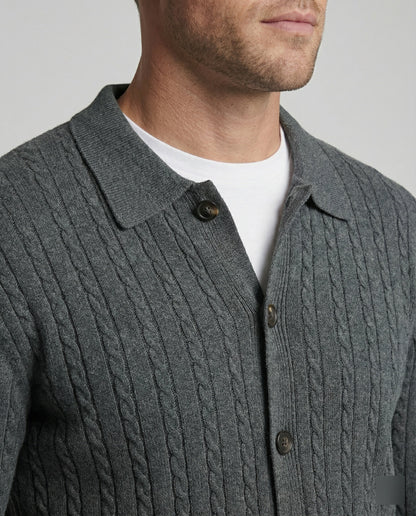 Herren Strickjacke Baumwolle Elegante Outdoorjacke