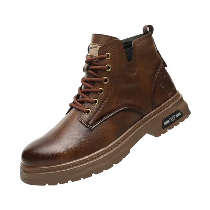 Herren Schnürstiefel Robust Reißverschluss Wasserfest