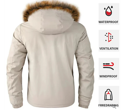 Wasserdichte Winterjacke Herren Warm Isoliert