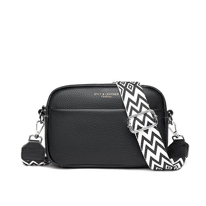 Leder Umhängetasche Damen Elegant Schwarz - BerlinGlamour