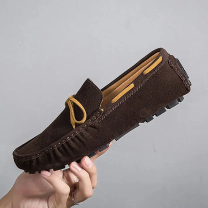 Herren Schnürloafer aus echtem Leder Schwarz Elegant