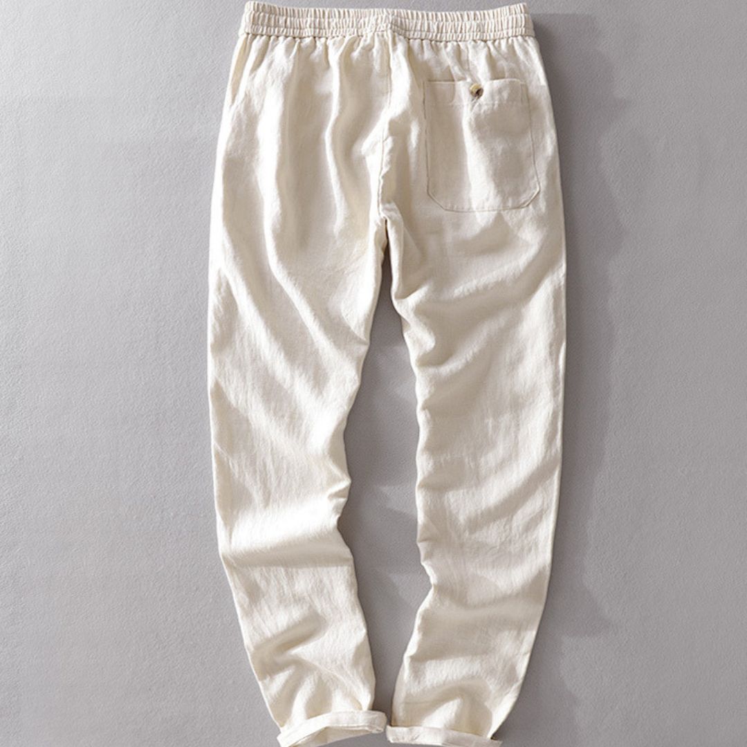Bequeme Herrenhose Elastisch Leinen