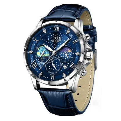 Herren Armbanduhr Edelstahl Chronograph