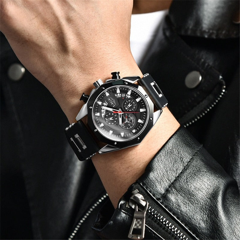 Herrenuhr Pilotenuhr Klassisch Leder