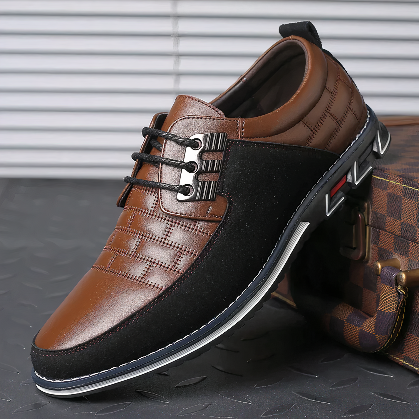 Herren Business Schuhe Leder Schnürsenkel Elegant