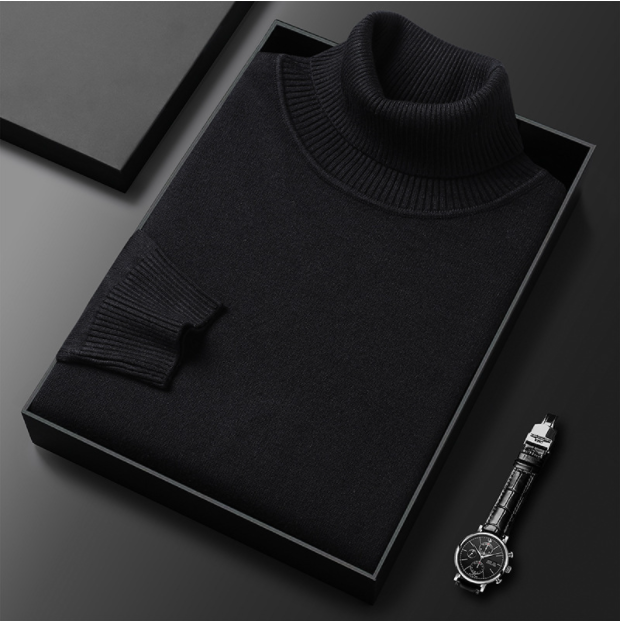 Herren Rollkragenpullover Lässig Frühjahr Bequem