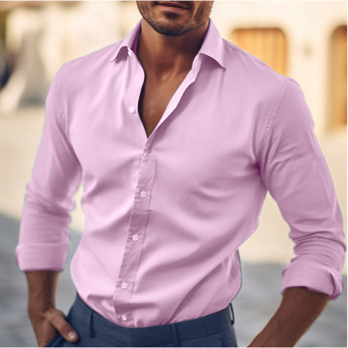 Herrenhemd Klassisch Slim Fit Modern