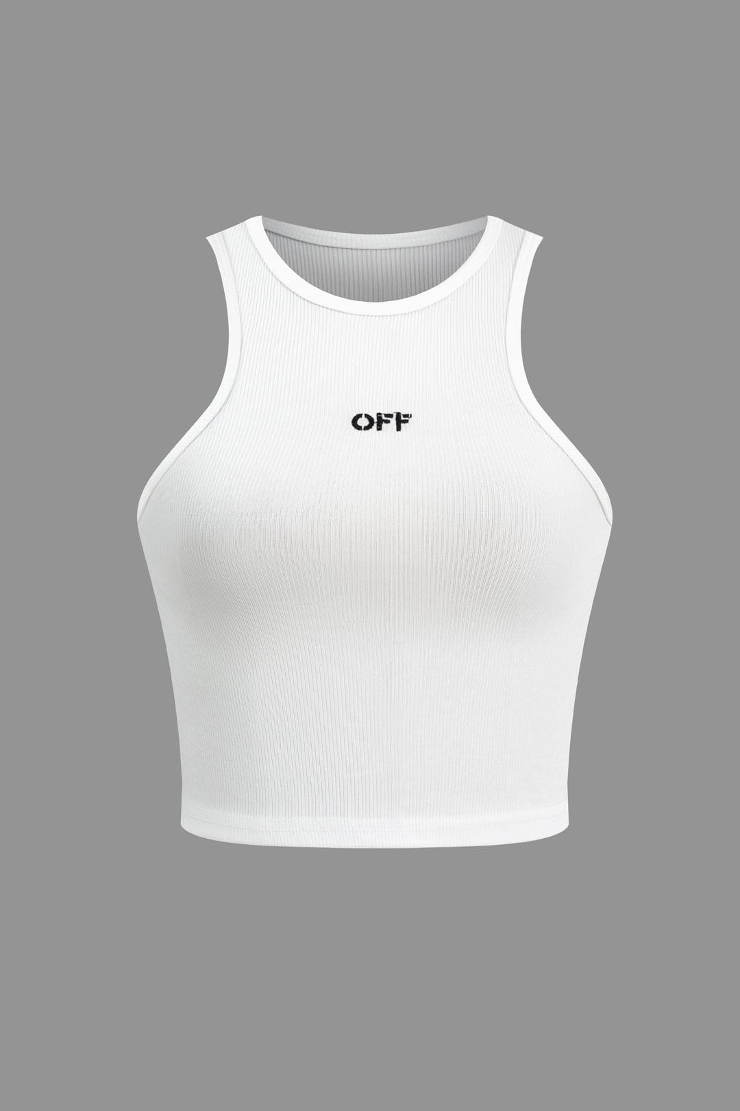 Weißes Crop-Top mit Racerback-Ausschnitt Damen - BerlinGlamour