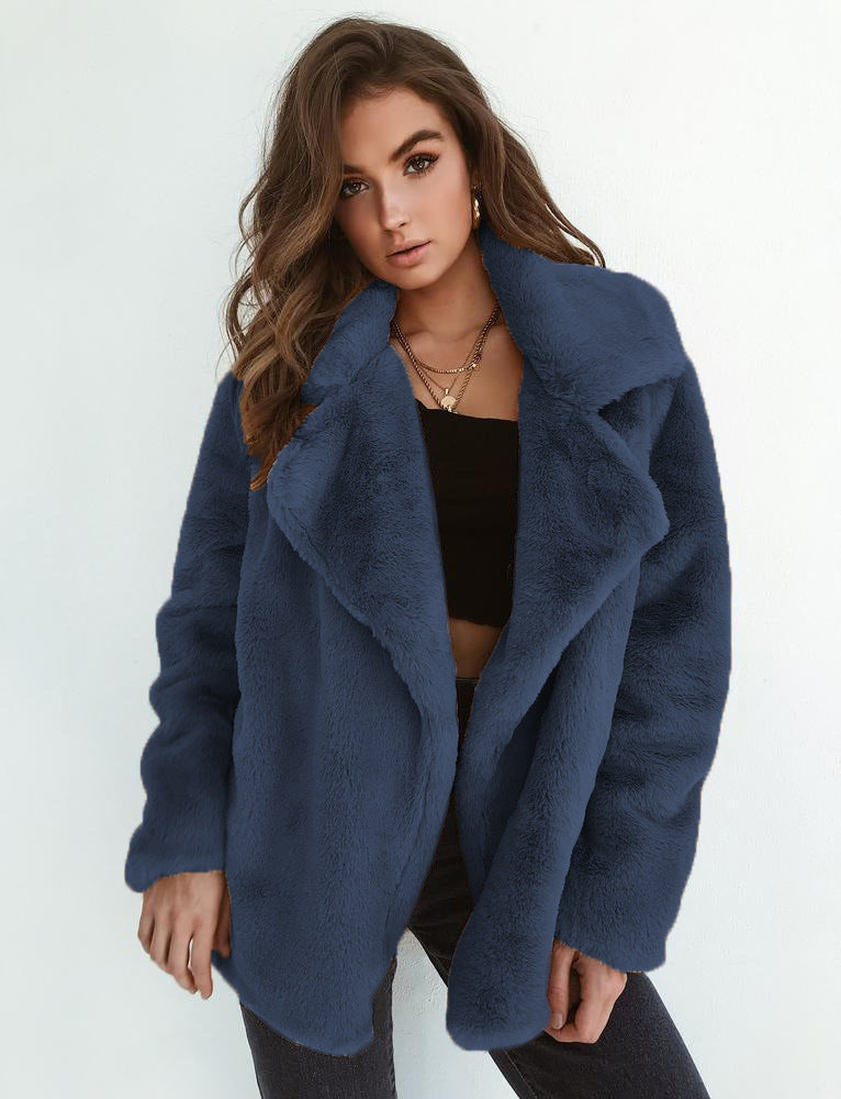 Kunstpelzmantel Teddylook Warm & Glamour