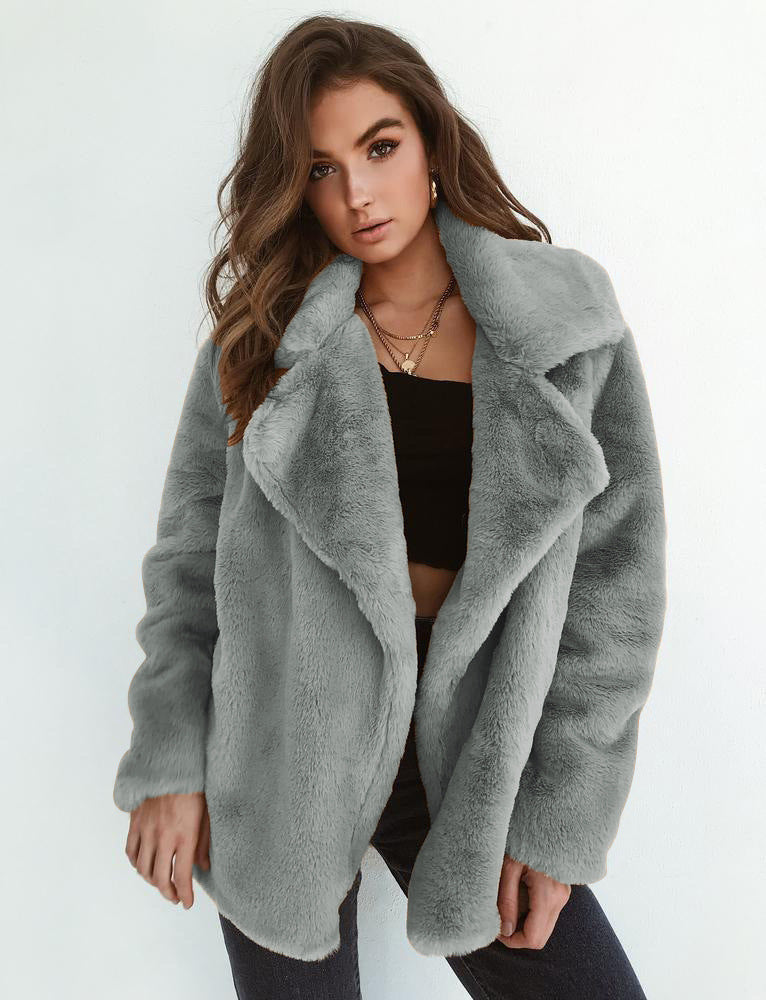 Kunstpelzmantel Teddylook Warm & Glamour