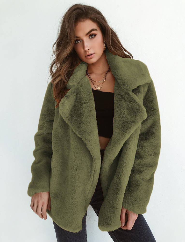 Kunstpelzmantel Teddylook Warm & Glamour