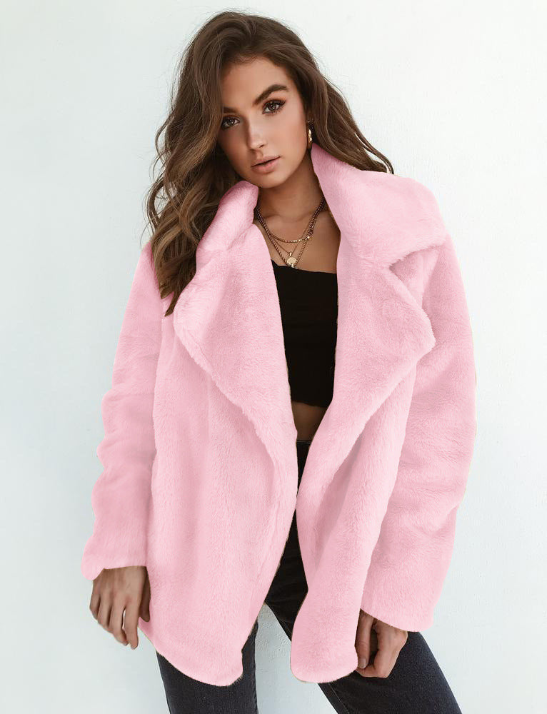 Kunstpelzmantel Teddylook Warm & Glamour