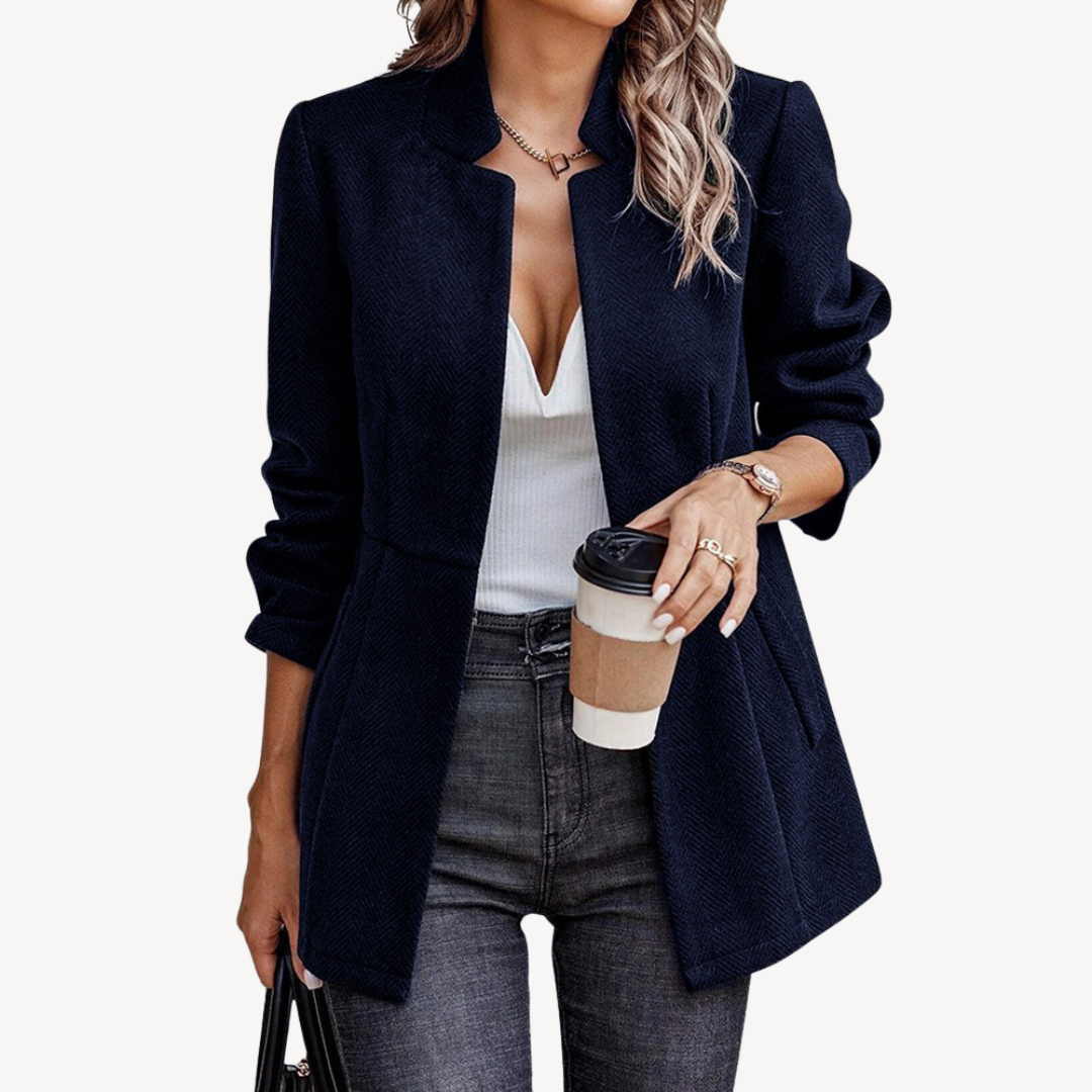 Damen-Blazerjacke mit Fischgrätenmuster | Loravelle 5