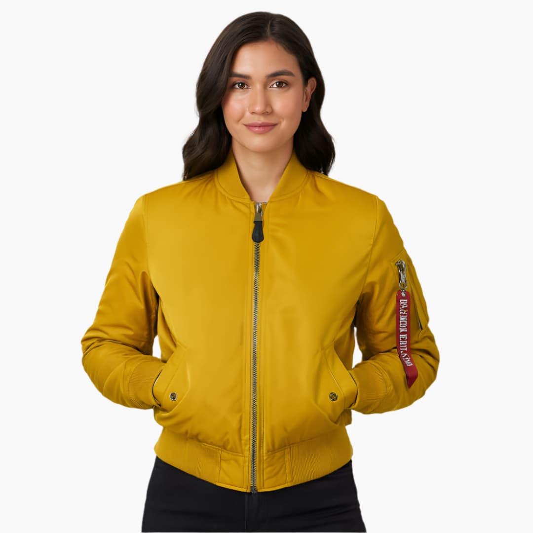 Damen-Bomberjacke mit Reißverschluss und geripptem Saum 7