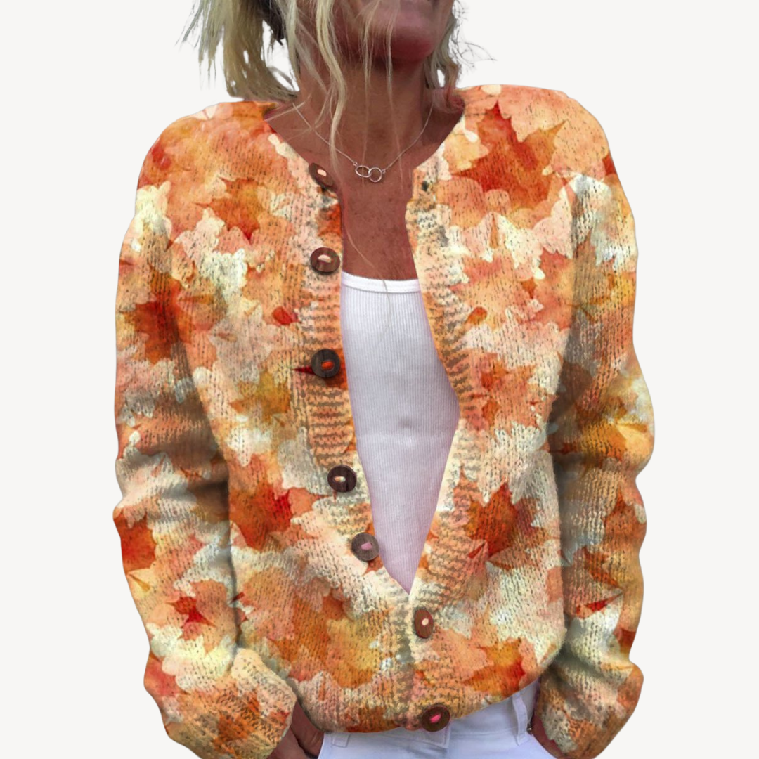 Damen-Cardigan mit Blumenstickerei | Loravelle 3