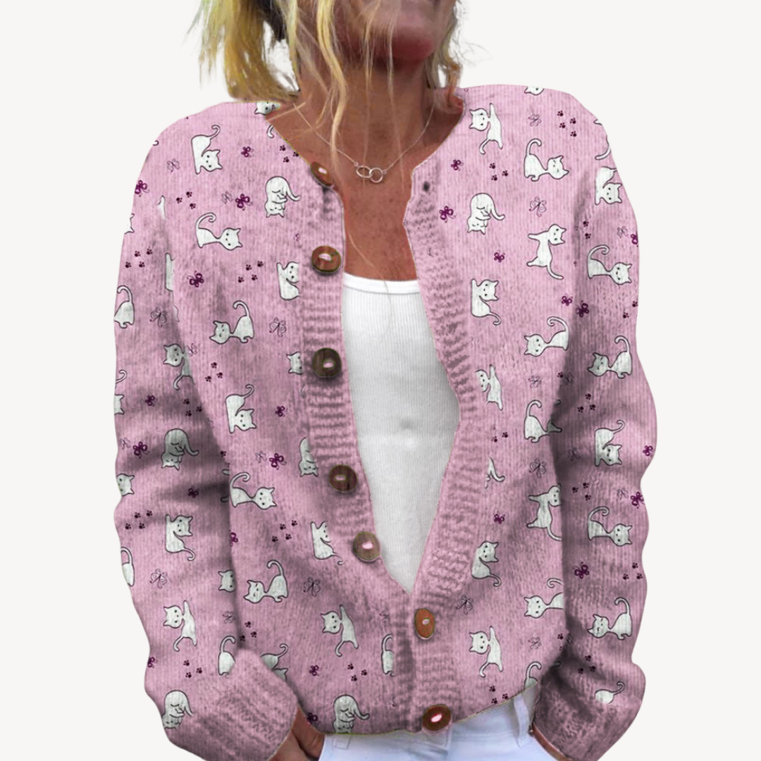 Damen-Cardigan mit Blumenstickerei | Loravelle 5