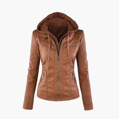 Damen-Cropped-Jacke mit Spitzkragen, vorderem Knopfverschluss, Klappentaschen und langen Ärmeln 0