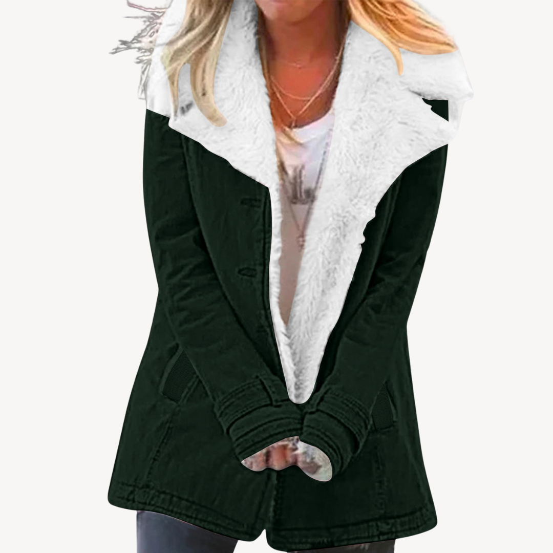 Damen-Jeansjacke mit Sherpa-Futter | Loravelle 1