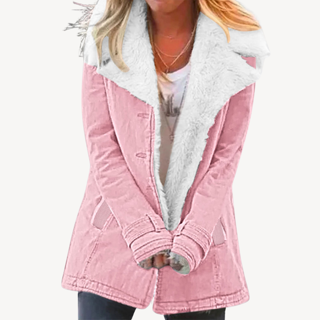 Damen-Jeansjacke mit Sherpa-Futter | Loravelle 3