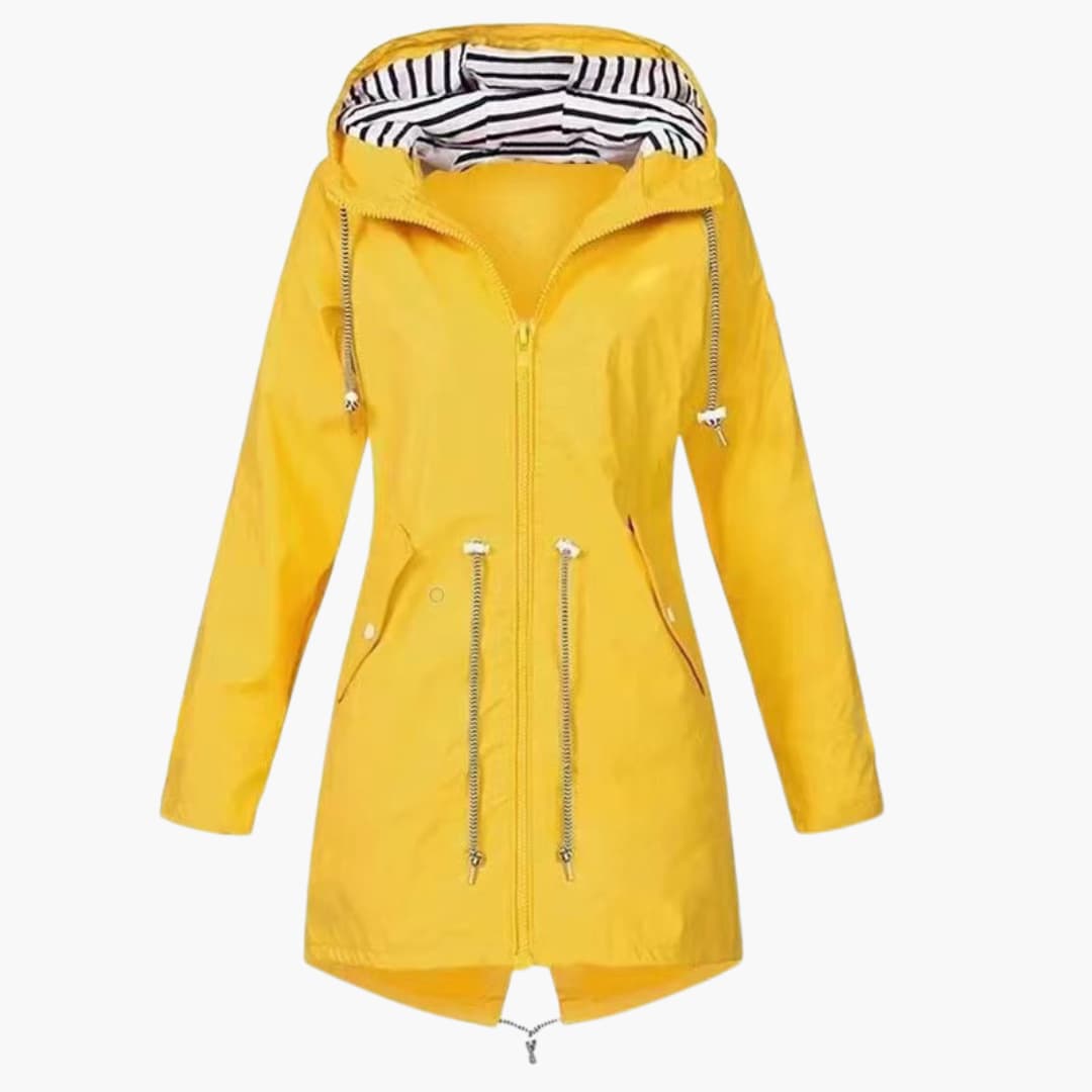 Damen-Kapuzenjacke mit Reißverschluss und verstellbarer Taille 5