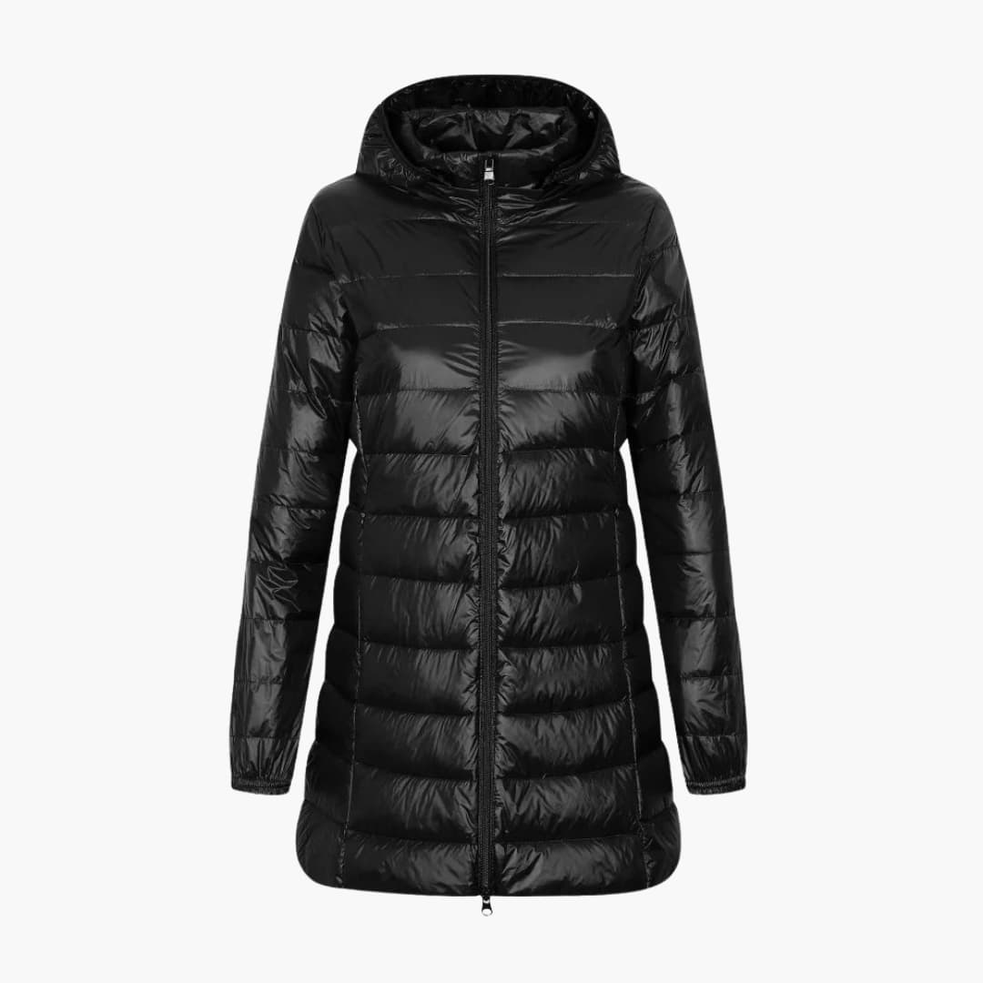Damen-Kapuzenjacke mit offener Front und aufgesetzten Taschen 0
