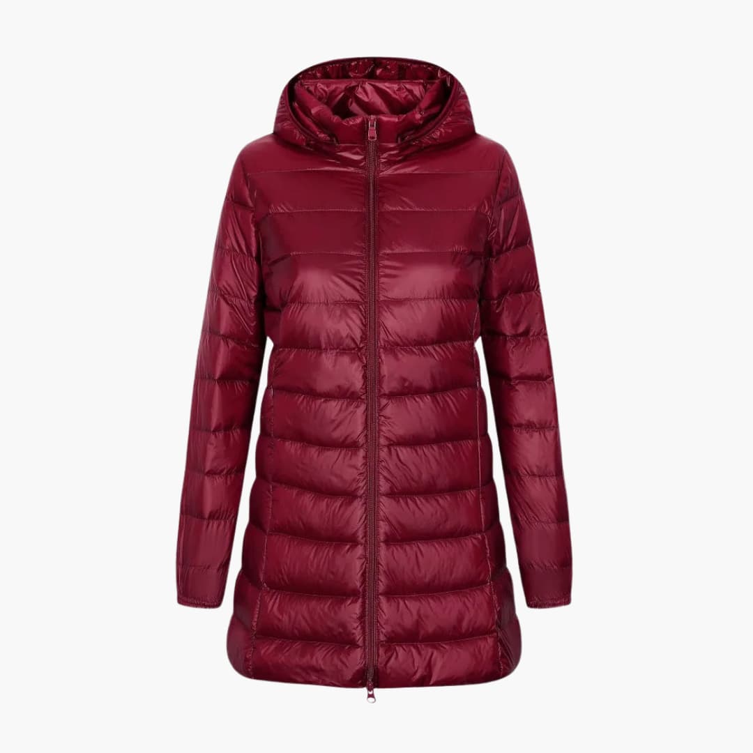 Damen-Kapuzenjacke mit offener Front und aufgesetzten Taschen 1