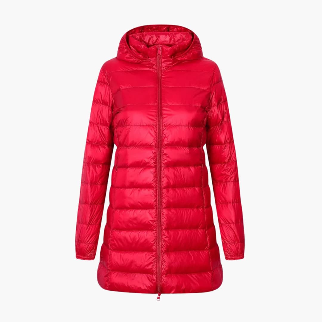 Damen-Kapuzenjacke mit offener Front und aufgesetzten Taschen 2