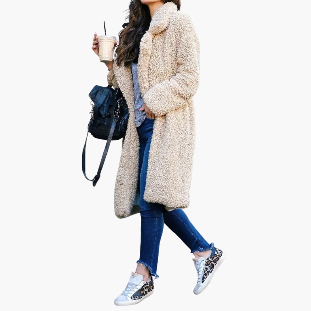 Damen-Langjacke mit vollständigem Verschluss und langen Ärmeln 0