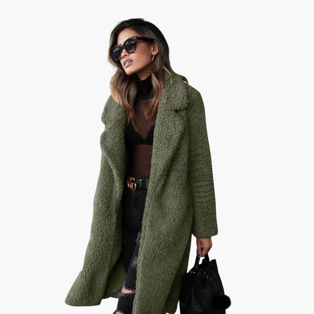 Damen-Langjacke mit vollständigem Verschluss und langen Ärmeln 1