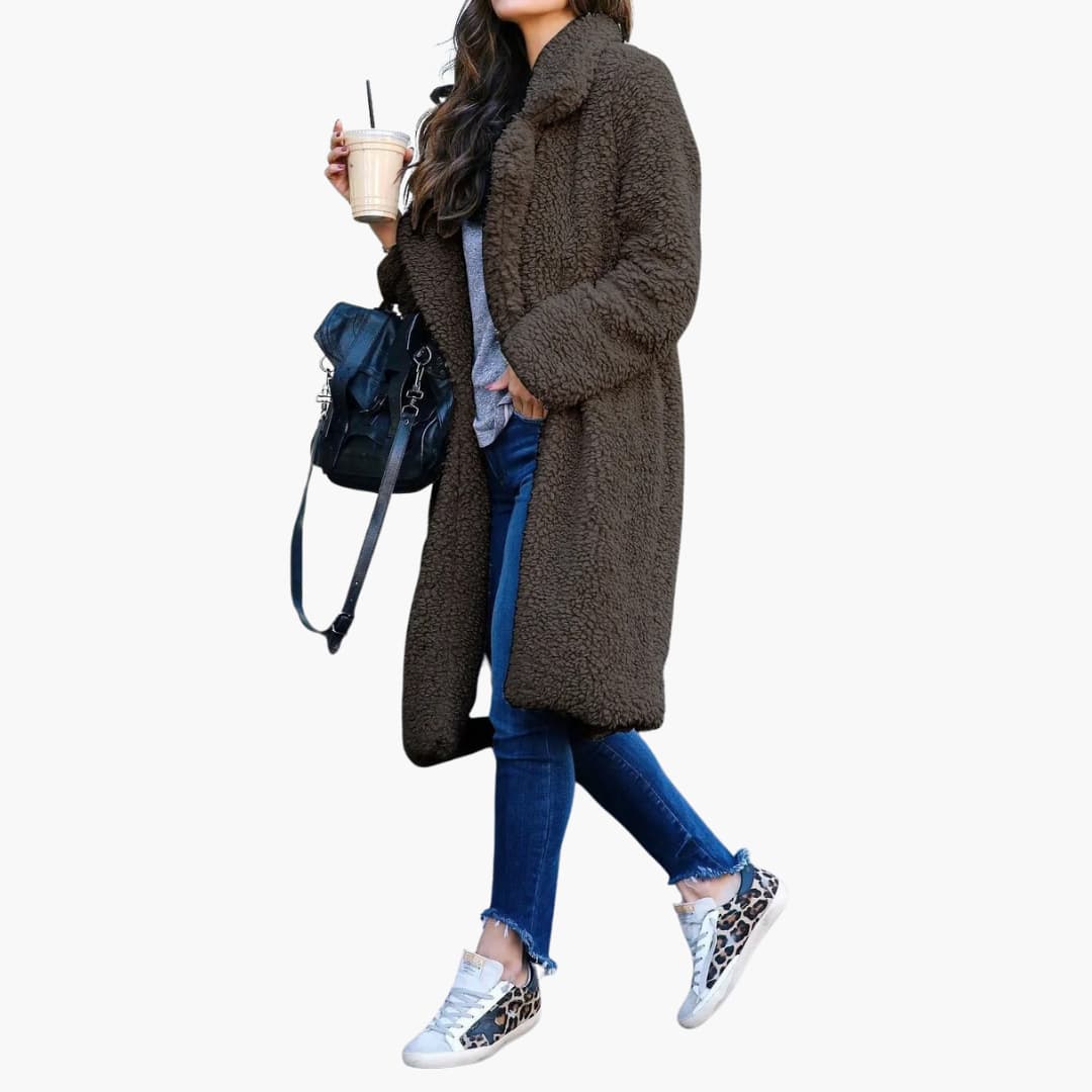 Damen-Langjacke mit vollständigem Verschluss und langen Ärmeln 4