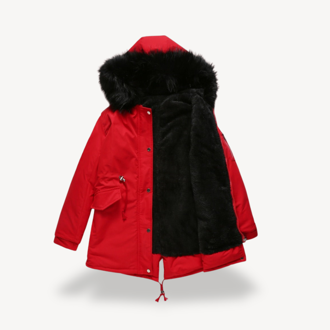 Damen-Parka mit Kunstpelz-Kapuze | Loravelle 0
