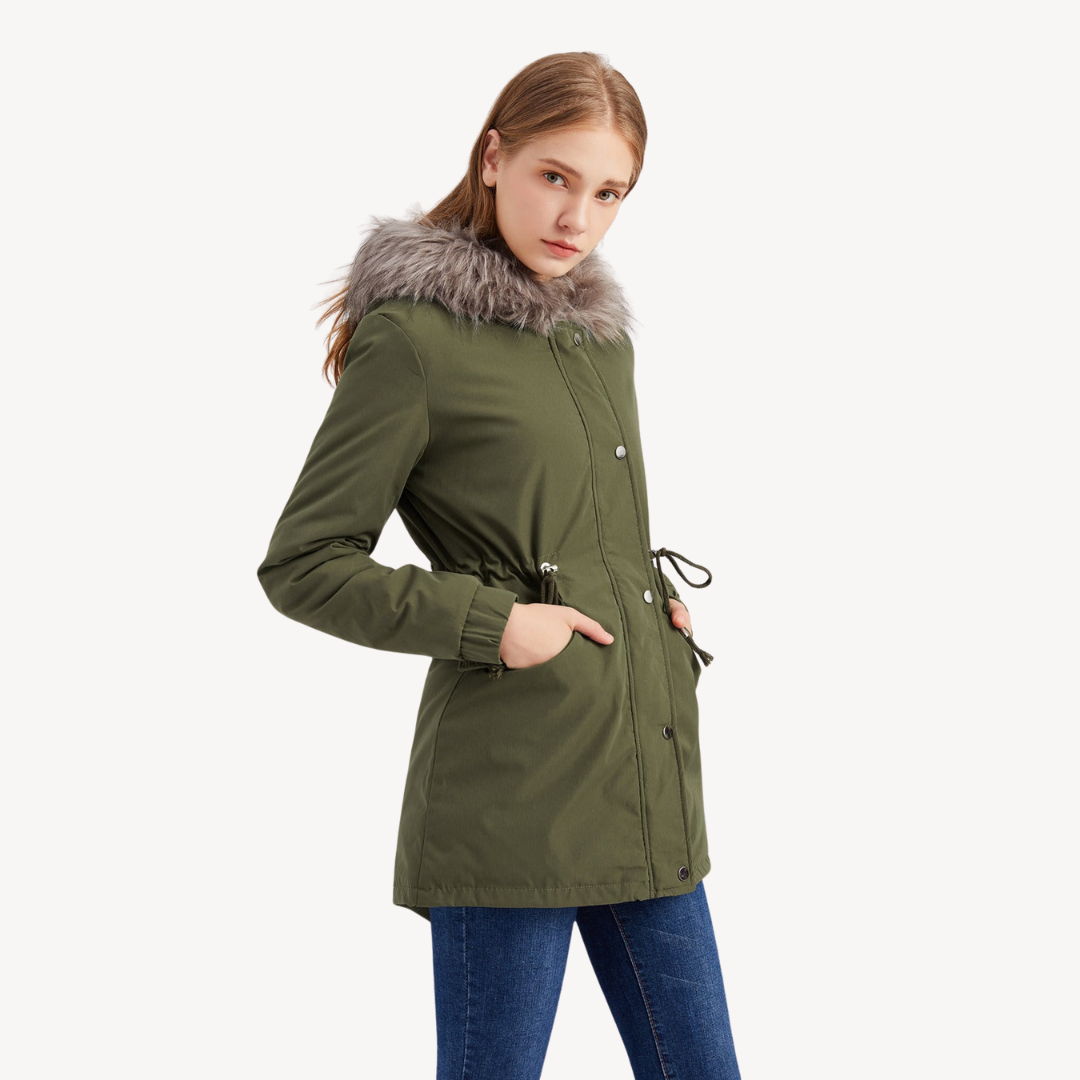 Damen-Parka mit Kunstpelz-Kapuze | Loravelle 1
