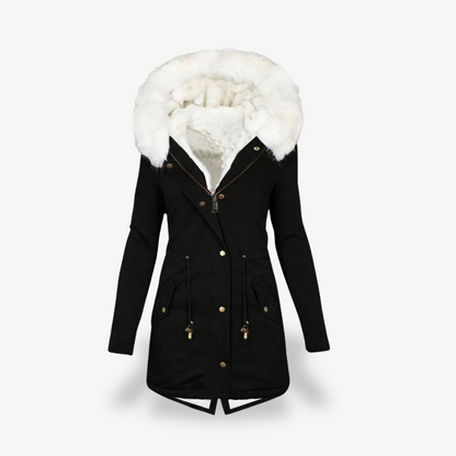 Damen-Parka mit Kunstpelz-Kapuze | Loravelle 3