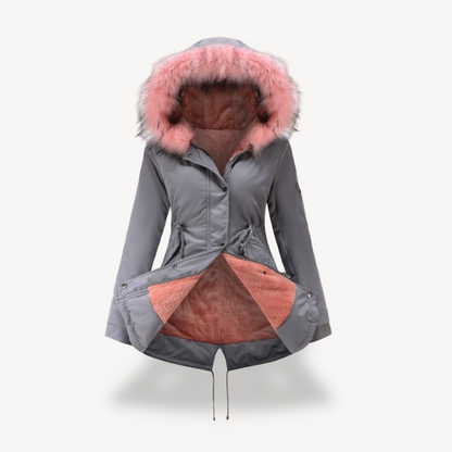 Damen-Parka mit Kunstpelz-Kapuze | Loravelle 3