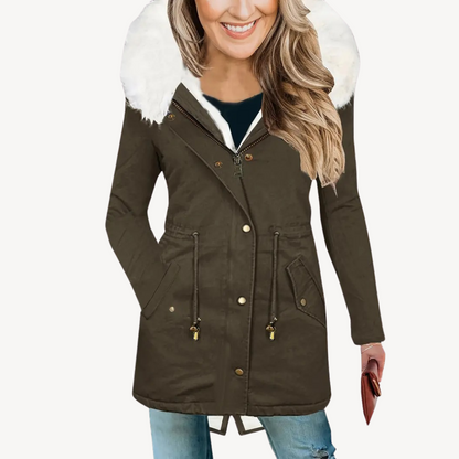 Damen-Parka mit Kunstpelz-Kapuze | Loravelle 7