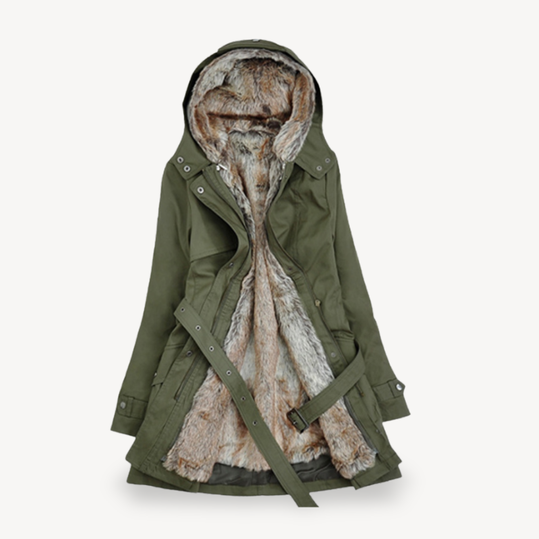 Damen-Parka mit Kunstpelzfutter | Loravelle 0